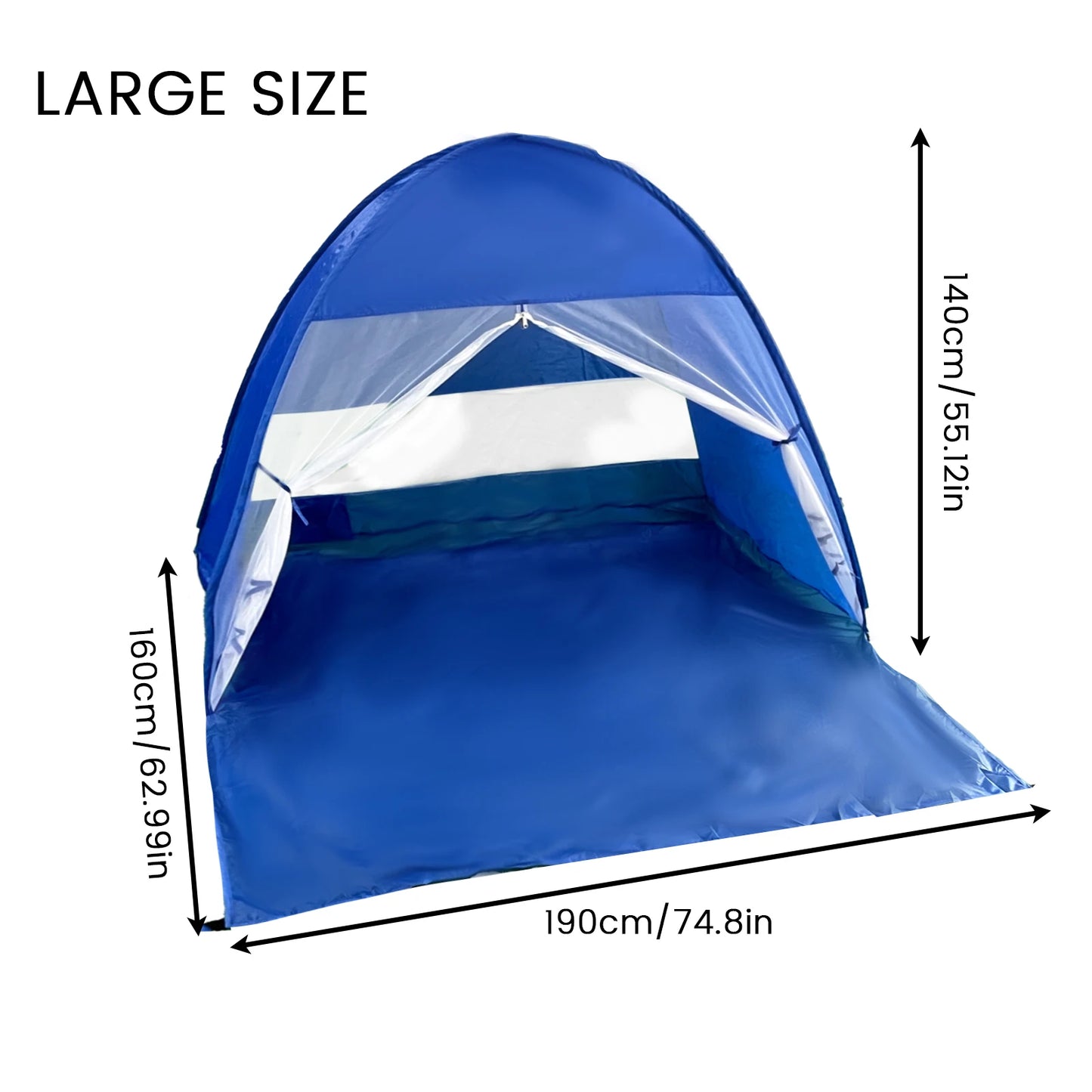 Pakicetus Pop-Up Beach Tent With Handbag, Compact Folding Design