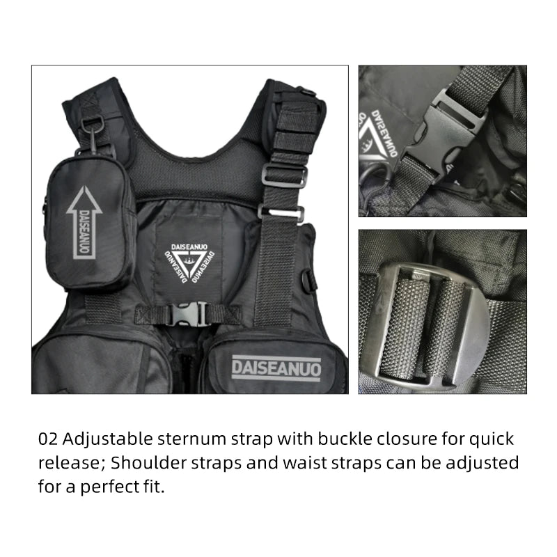 Daiseanuo Men's Multifunctional Fishing Vest for Outdoor Sports
