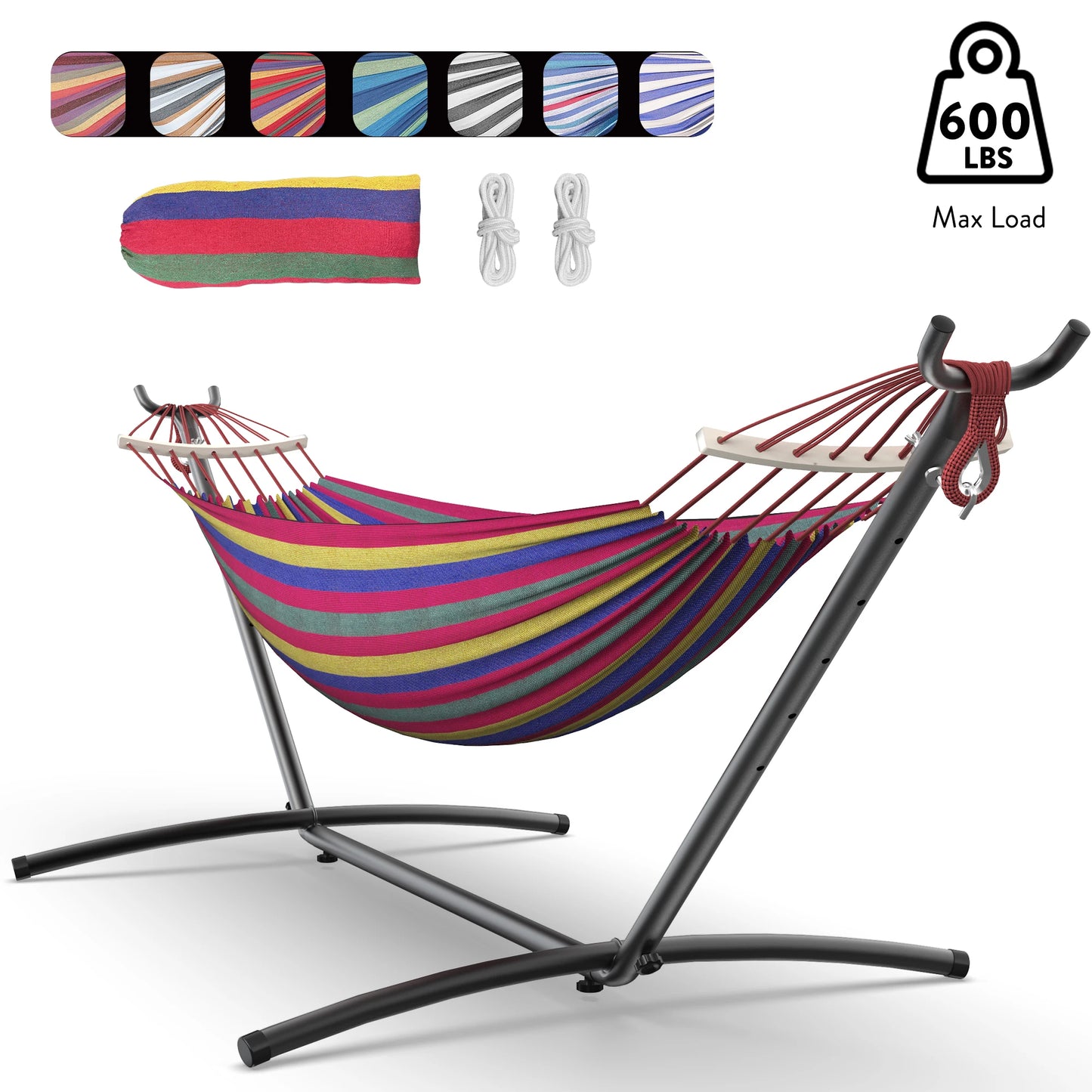 GYROOR Adjustable Stand Hammock With 600Lb Capacity And Storage Bag