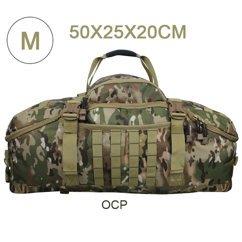 LQARMY 3 Way Duffle Bag Backpack Crossbody Travel Tote