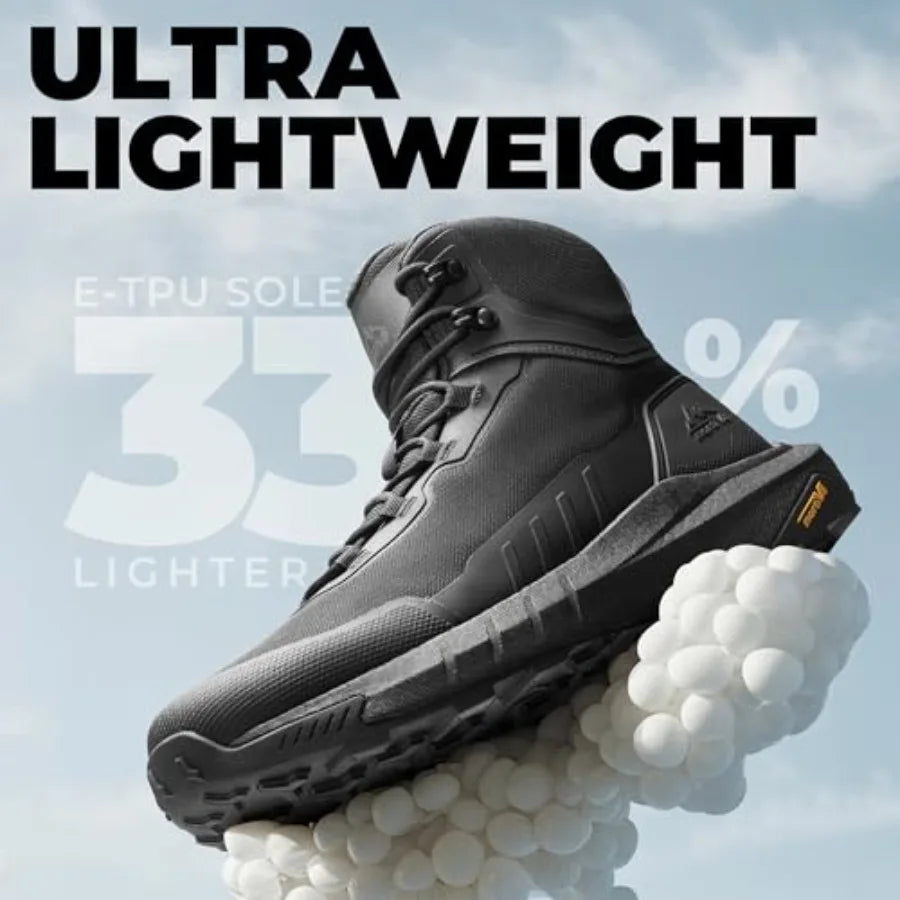 NORTIV 8 Tactical Hiking Boots Unisex Side Zip Arch Support