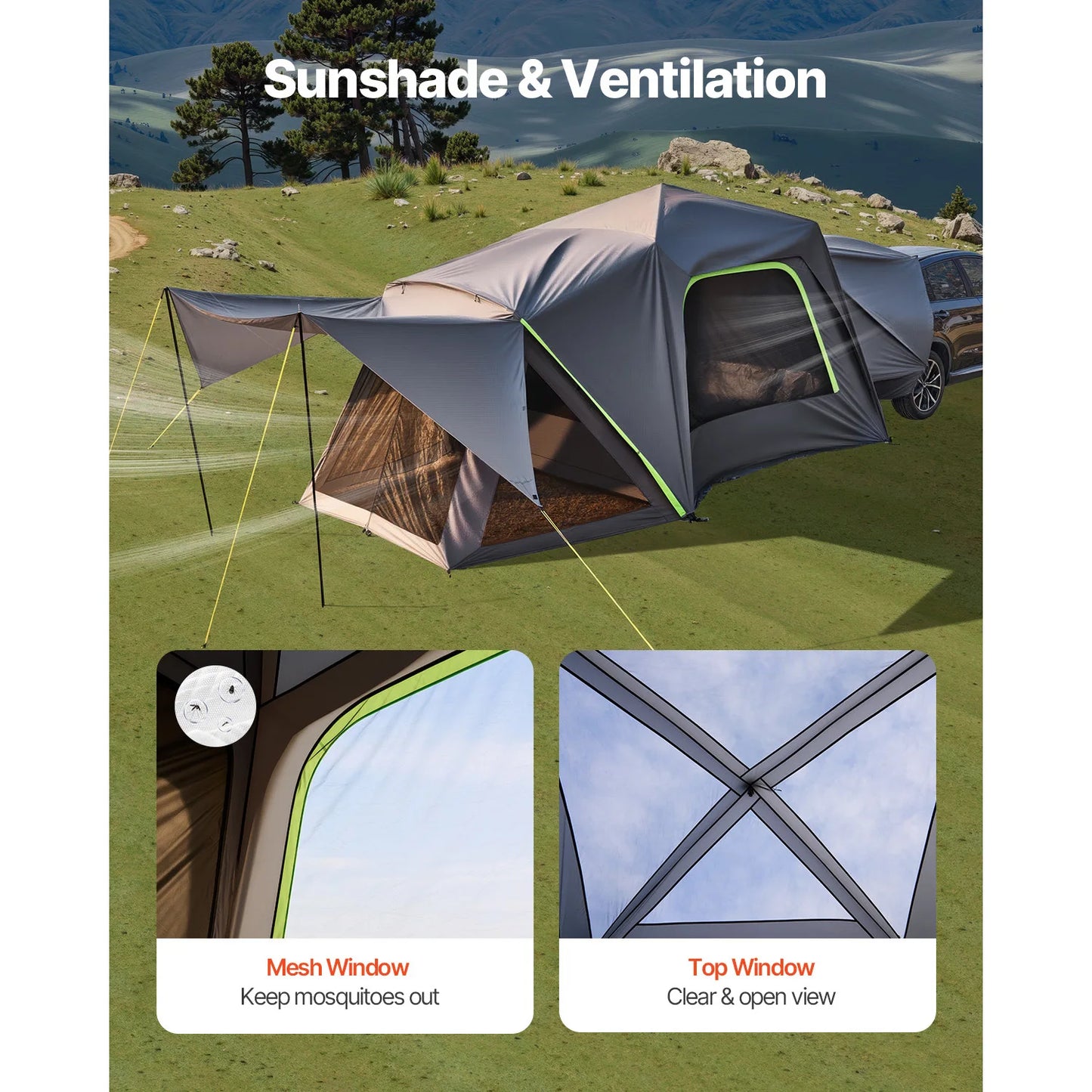 SucceBuy SUV Tent Waterproof Double Layer Design For Camping