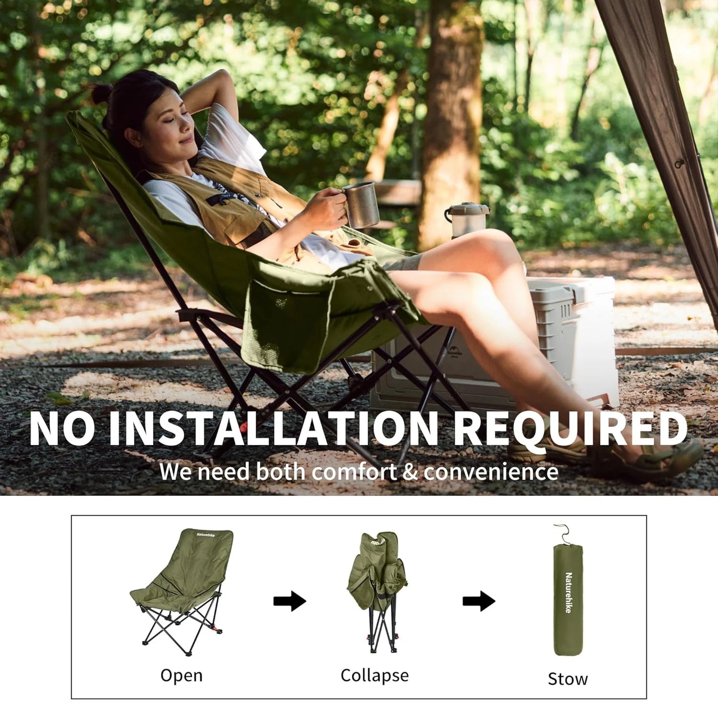 Naturehike Moon Chair High Back Folding Lounge