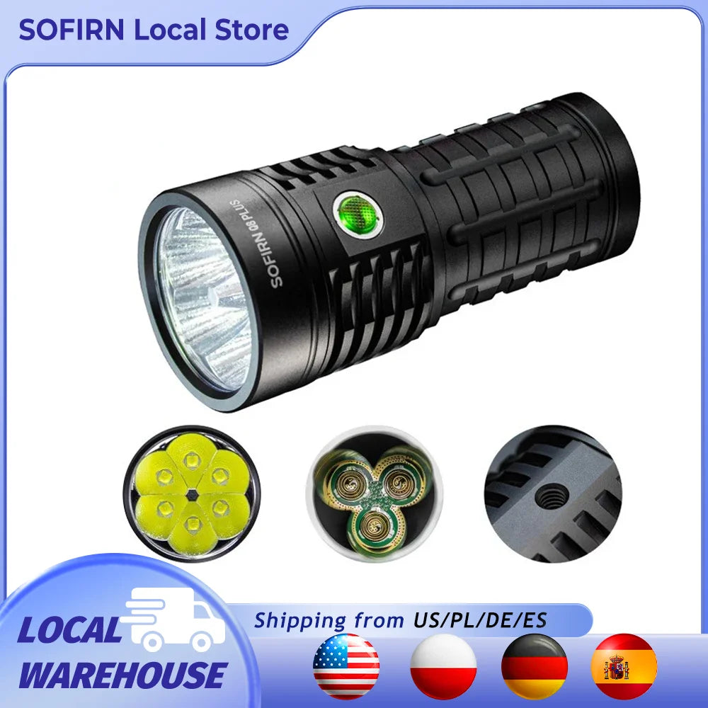 Sofirn Q8 Plus 16000 Lumen USB C Rechargeable LED Flashlight