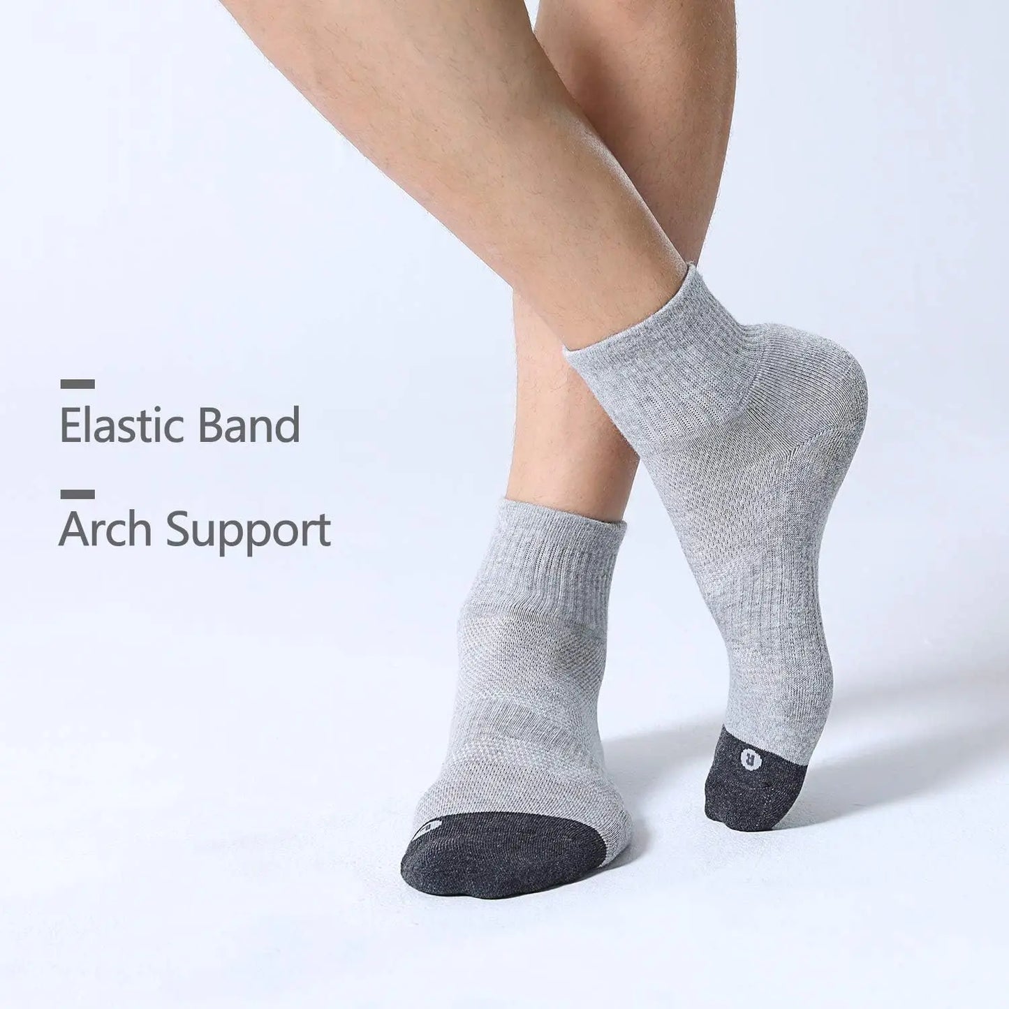 Men's Athletic Cushioned Ankle Socks For Sports Running