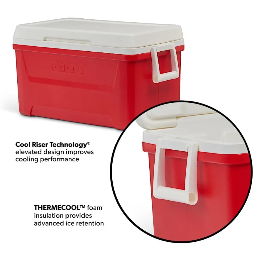 Hard Sided Ice Chest Cooler For Outdoor Camping Tailgating Insulated