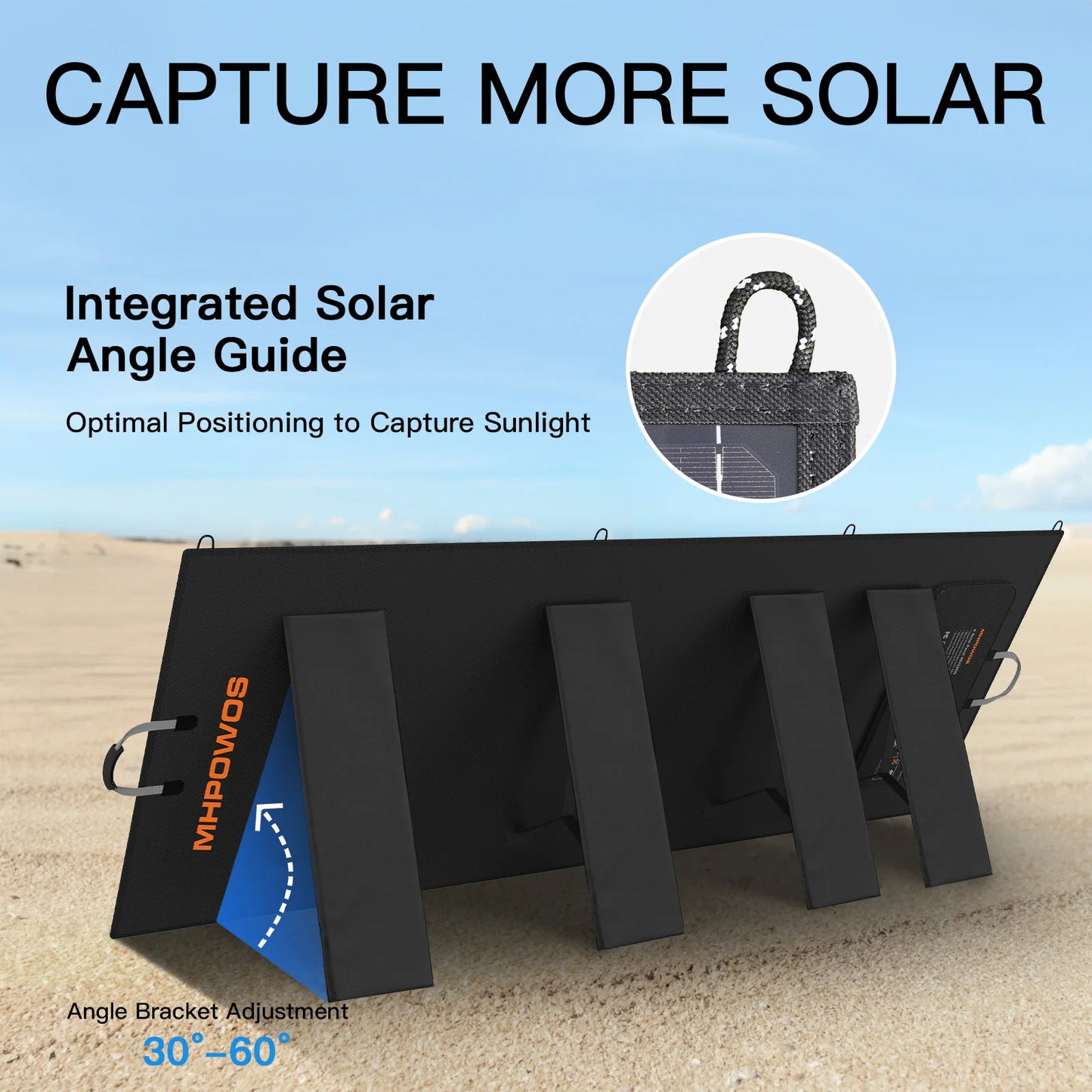 MHPOWOS 400W Portable Foldable Solar Panel Charger For Outdoor Activities