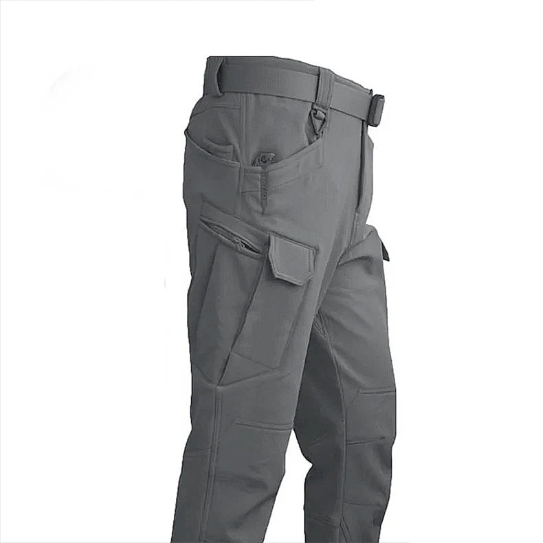Chrck Men's Waterproof Windproof Softshell Hiking Jacket Set With Fleece