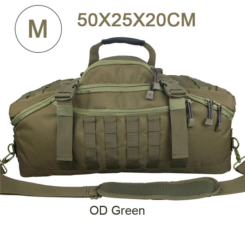 LQARMY 3 Way Duffle Bag Backpack Crossbody Travel Tote