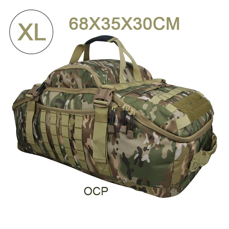 LQARMY 3 Way Duffle Bag Backpack Crossbody Travel Tote